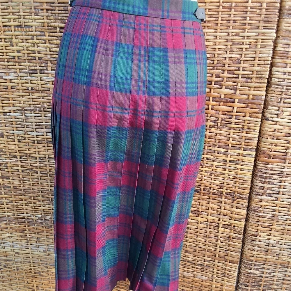 James Pringle Weavers True Tartan Wool Blend Skirt/ Kilt 10 NWT